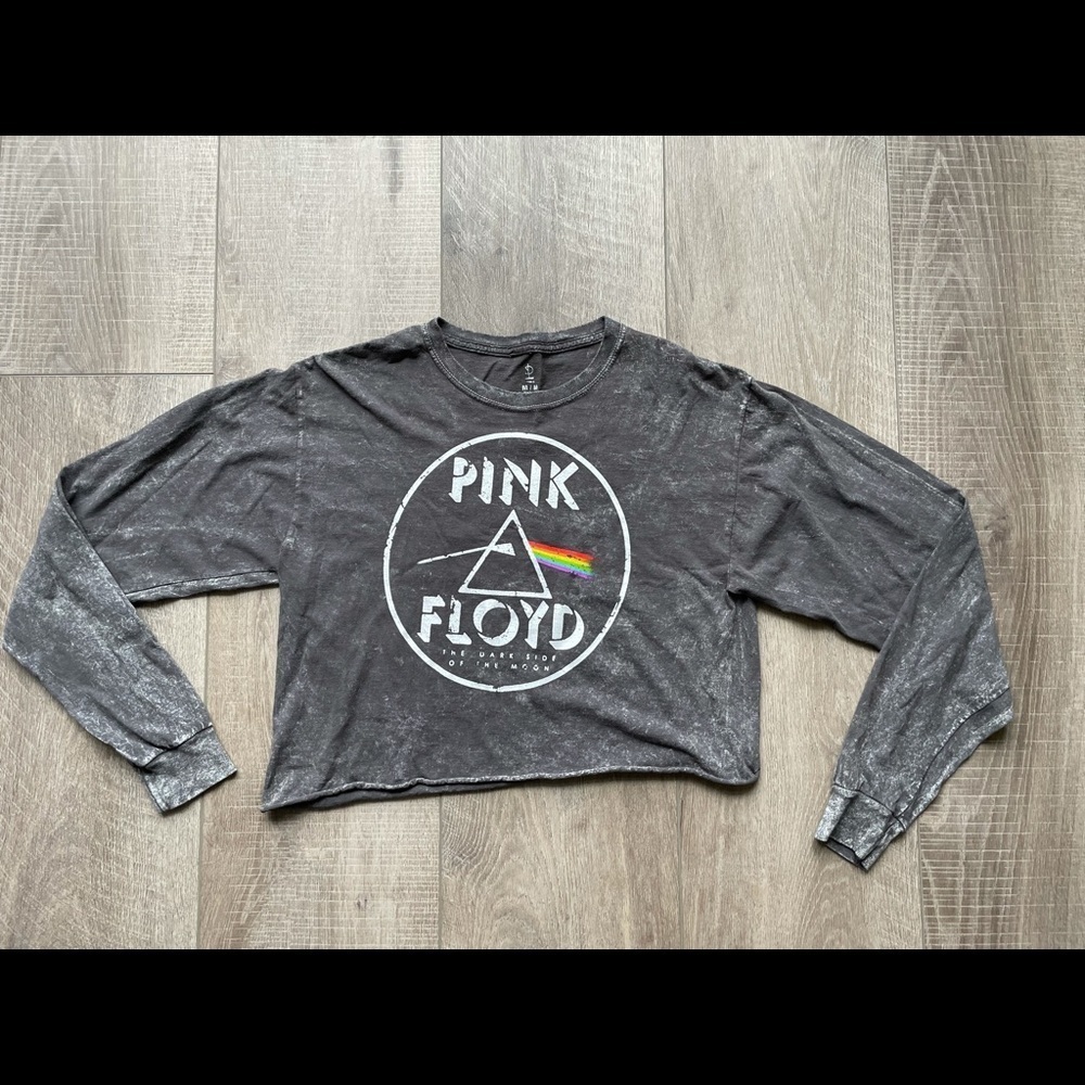 Pink Floyd Cropped Long Sleeve Size Medium